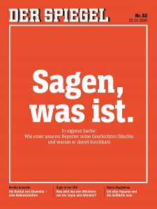 Titel "Der Spiegel" No. 52 2018: "Sagen, was ist."